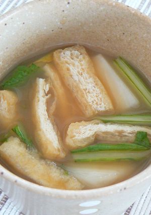 かぶと油揚げのみそ汁-レシピのメイン写真