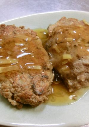 ゴボウと塩こぶのハンバーグ-レシピのメイン写真