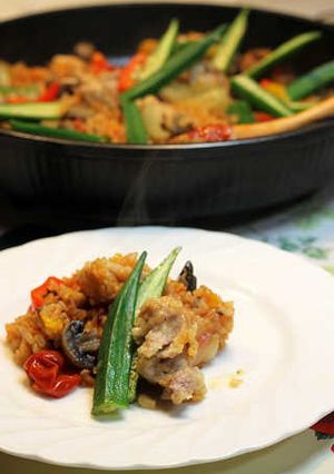 フライパンでチキンパエリヤ♪-レシピのメイン写真
