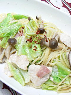 チキンとキャベツ、きのこのパスタ-レシピのメイン写真