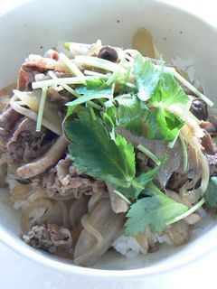ヘルシーすきやき丼-レシピのメイン写真