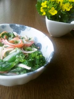 菜の花とカニカマ☆からしマヨ和え-レシピのメイン写真