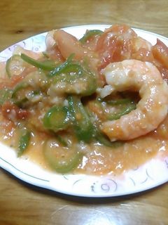 えびとピーマンのトマト炒め-レシピのメイン写真