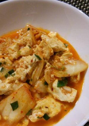 簡単!!豆腐一丁キムチ炒め-レシピのメイン写真