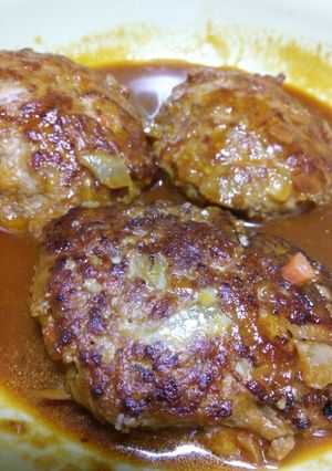 ズボラが作る煮込みハンバーグ♡-レシピのメイン写真