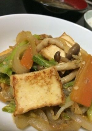 厚揚げとたっぷり野菜の味噌炒め♪-レシピのメイン写真