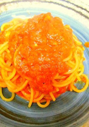 カプリ風トマトとにんにくのパスタソース-レシピのメイン写真