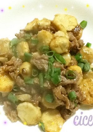 牛コマ里芋炒め 万能中華タレで簡単21-レシピのメイン写真