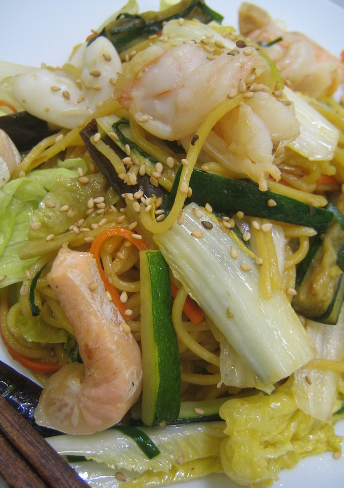 魚介と野菜の塩焼きそば-レシピのメイン写真