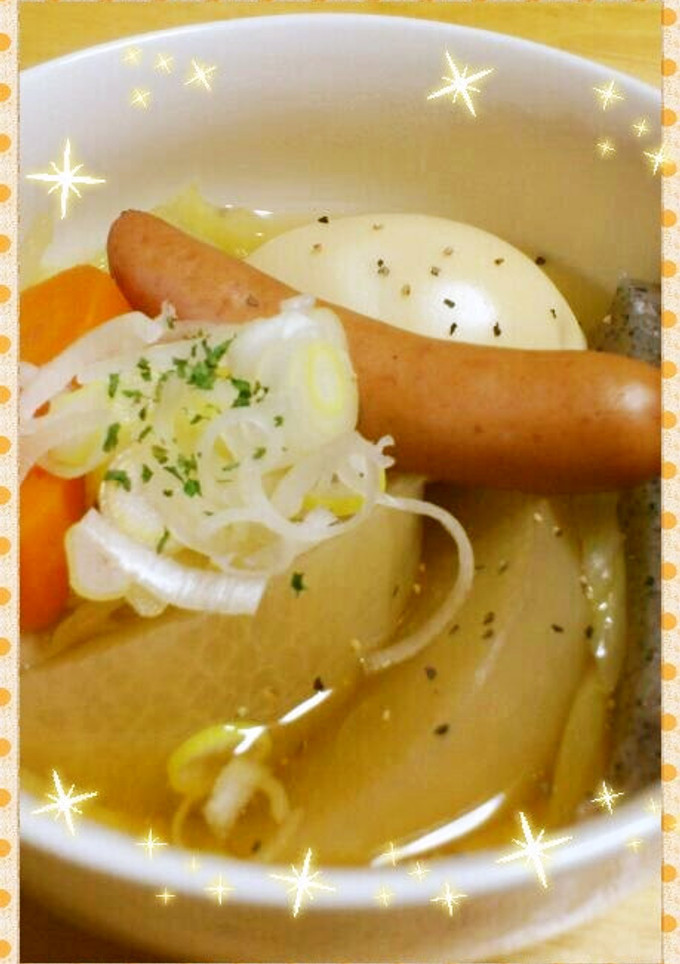 簡単♪白だしの和風なポトフ風スープ-レシピのメイン写真