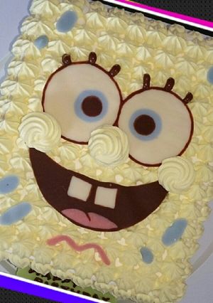スポンジボブのキャラケーキ-レシピのメイン写真