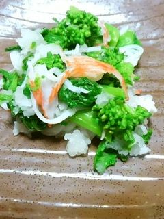 菜の花とカニ蒲鉾のおろしあえ♪-レシピのメイン写真