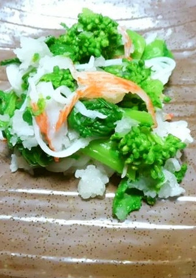 菜の花とカニ蒲鉾のおろしあえ♪-レシピのメイン写真