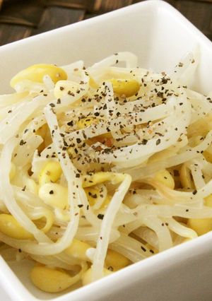 簡単ヘルシー♪子大豆もやしのパスタ風-レシピのメイン写真
