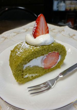 ひな祭りにも♡ママの抹茶ロールケーキ-レシピのメイン写真
