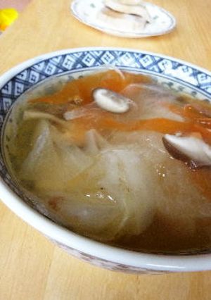 プチッと鍋で★ひらひら野菜スープ-レシピのメイン写真