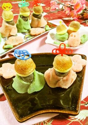七夕＆ひな祭りに✿米粉おから餅でお雛様✿-レシピのメイン写真