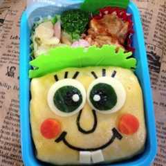 รูปของ 幼稚園のお弁当☆スポンジボブ☆