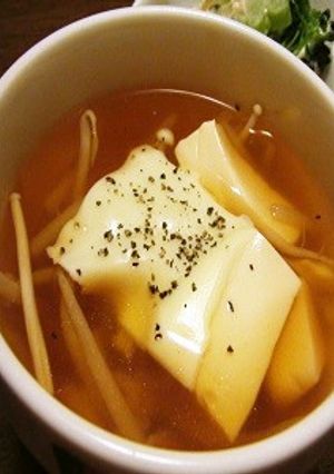 もやし＆えのきdeキムチらーめん風スープ-レシピのメイン写真