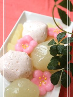 雛祭りのデザートに♪桃のムース&ゼリー-レシピのメイン写真