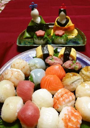 ひな祭りの手まり寿司-レシピのメイン写真