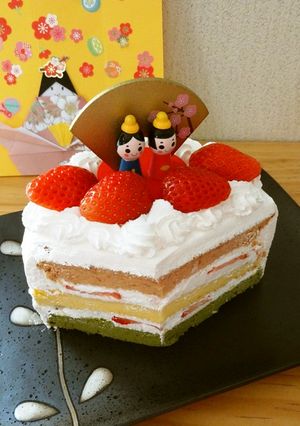 ひなまつり＊３色いちごショートケーキ-レシピのメイン写真