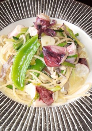 春のヤリイカと庄内あさつきのスパゲッティ-レシピのメイン写真
