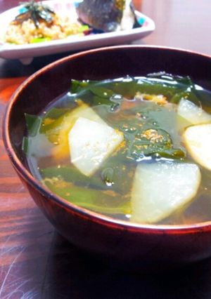 ベジブロス×わかめと干し野菜のお味噌汁-レシピのメイン写真