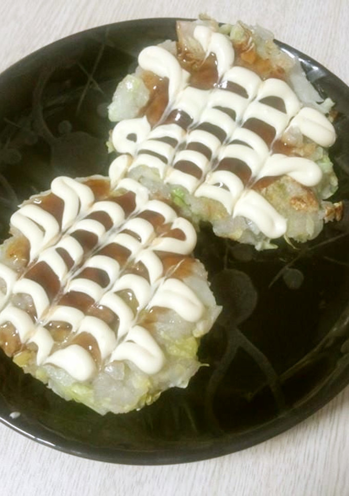 もちもち～♥蓮根のお好み焼き風焼き-レシピのメイン写真