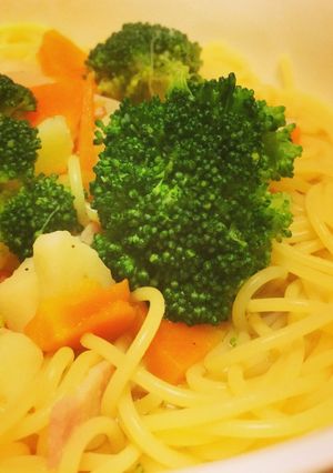 簡単！たっぷり彩り野菜スープパスタ-レシピのメイン写真