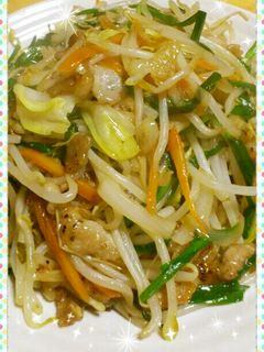 簡単♪中華屋さん風肉ニラ野菜炒め-レシピのメイン写真
