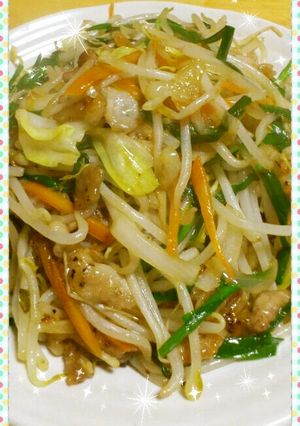 簡単♪中華屋さん風肉ニラ野菜炒め-レシピのメイン写真