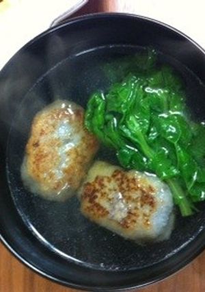 菜の花とレンコン饅頭のお吸い物-レシピのメイン写真