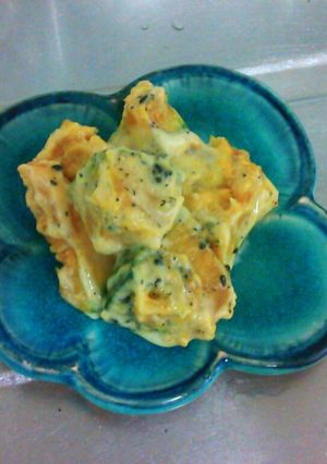 レンジで簡単カボチャの味噌マヨ和え♪-レシピのメイン写真