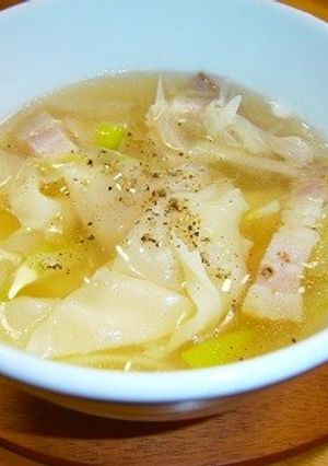 食べたらつるん！ワンタン風スープ-レシピのメイン写真