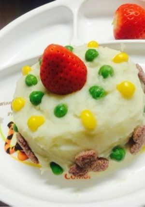一歳の誕生日野菜ケーキ♪卵、乳製品なし!-レシピのメイン写真