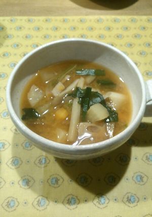 生姜&野菜たっぷり味噌キムチスープ-レシピのメイン写真