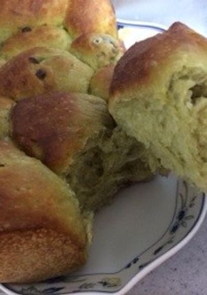 抹茶と甘納豆のちぎりパン-レシピのメイン写真