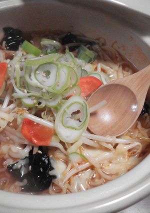 プチっとキムチーズ土鍋ラーメン-レシピのメイン写真