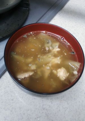 白菜と鮭缶の汁物-レシピのメイン写真