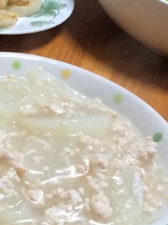 大根と鶏挽き肉のとろとろ煮♡-レシピのメイン写真