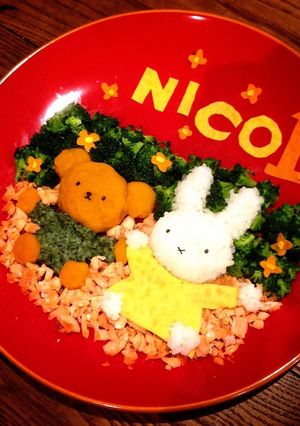 1歳のお誕生日に…ミッフィープレート-レシピのメイン写真