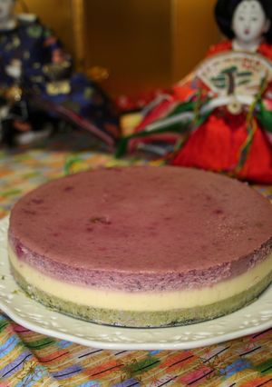♡ひな祭り3色ＮＹチーズケーキ♡-レシピのメイン写真