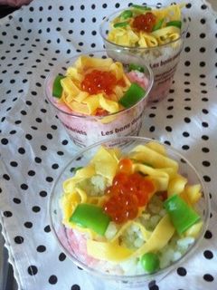 子供と作れる3色カップちらしずし-レシピのメイン写真