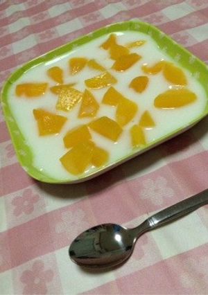 砂糖不要◆簡単フルーツ牛乳寒天-レシピのメイン写真