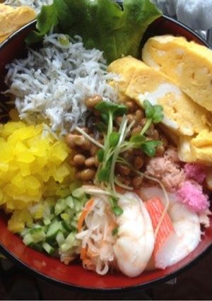 ★10品目のしらす納豆丼★リメイク-レシピのメイン写真