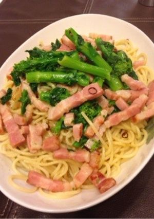 絶品！！菜の花のペペロンチーノ♪-レシピのメイン写真