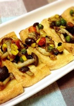 簡単☆油揚げのきのこソテーのせ-レシピのメイン写真