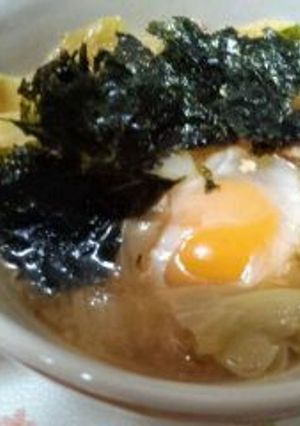 卵乗せ白菜と豚肉のキムチスープ-レシピのメイン写真