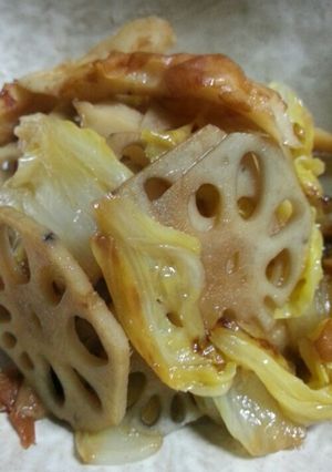 白菜とレンコンの炒め煮-レシピのメイン写真